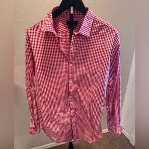 Original Penguin Red and White Gingham Button-Down Shirt